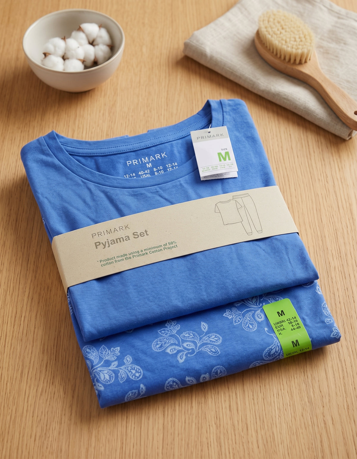 PRIMARK Half Sleeve Pyjama Sets (PJ Set) SIZE (Medium) (Blue)