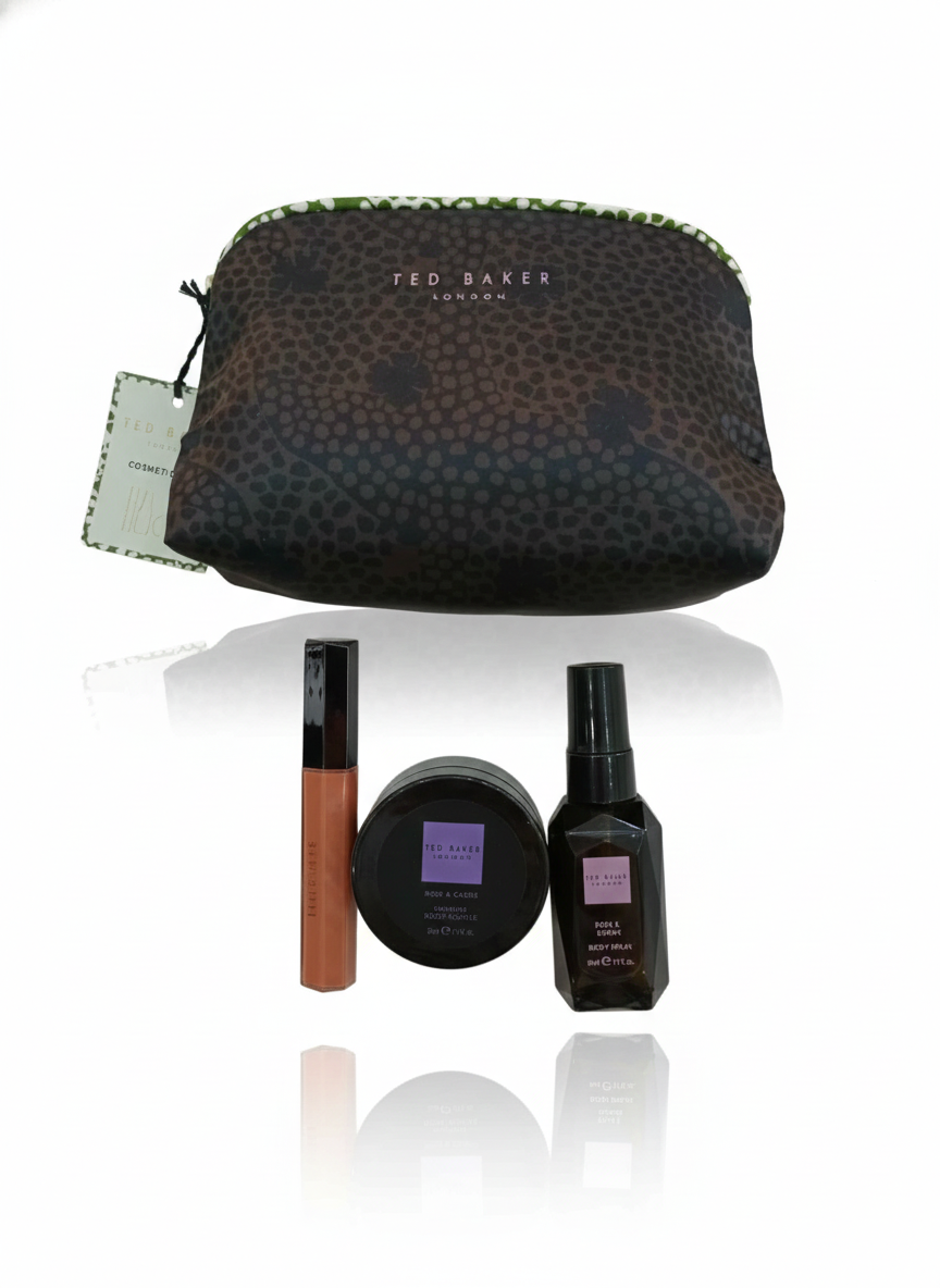 TED BAKER LONDON Cosmetic Bag 3-Piece Gift Set Perfect For All Occasion