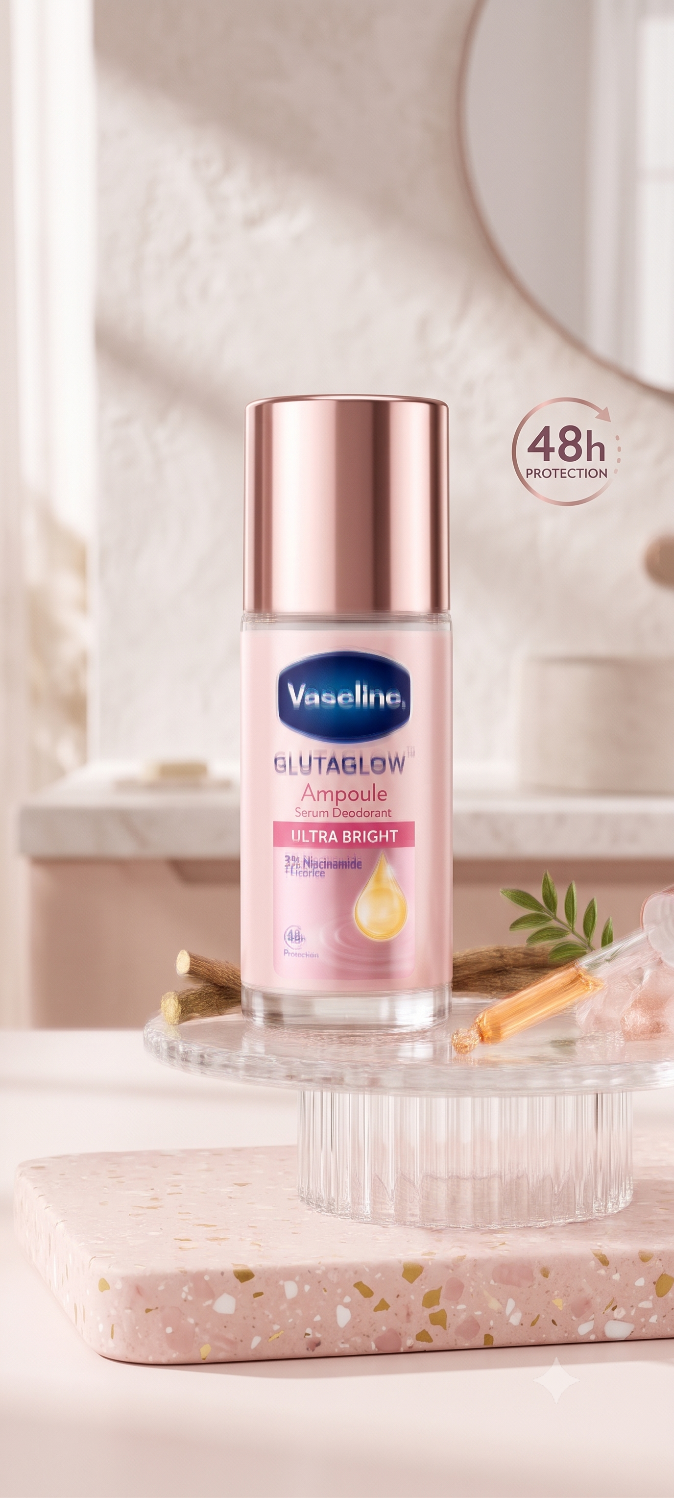 Vaseline Glutaglow Ampoule Roll on Deodorant Ultra Bright 45ml