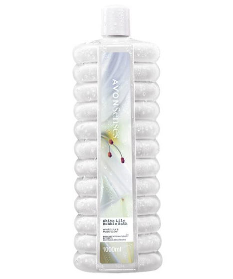 Avon Sense White Lilly Bubble Bath (White Lilly & Musk Scent) 1-Litre (1000ml)