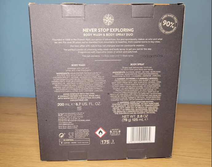 Fat Face Mens Body Wash & Body Spray Duo Néw Boxed Gift set