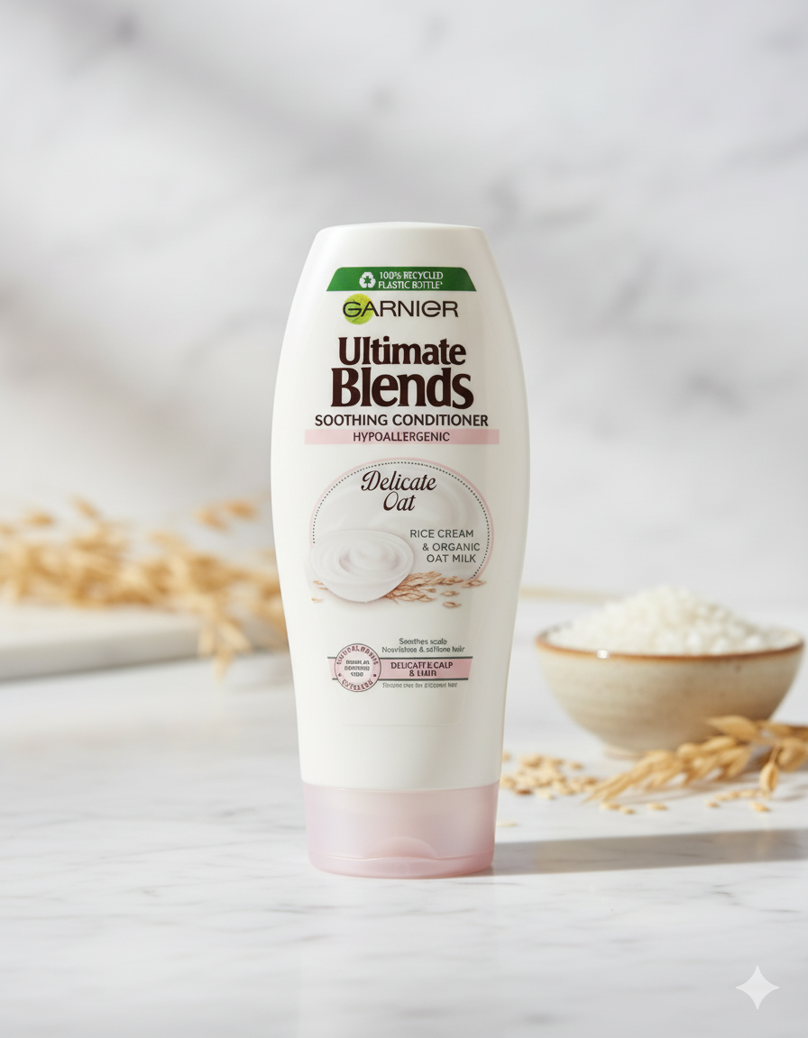 Garnier Ultimate Blends Soothing Conditioner with Rice Cream and Organic Oat Milk