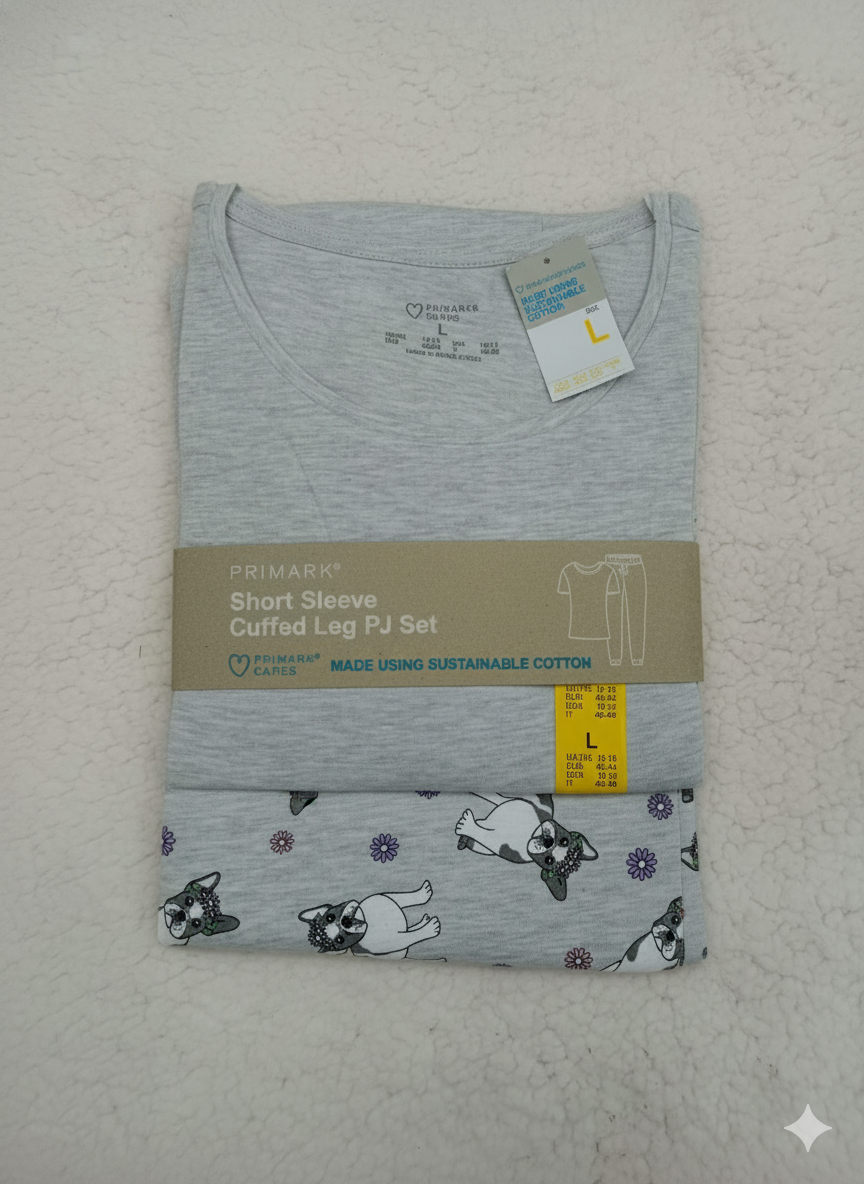 PRIMARK Short Sleeve Pyjama Sets (PJ Set) SIZE (Large)