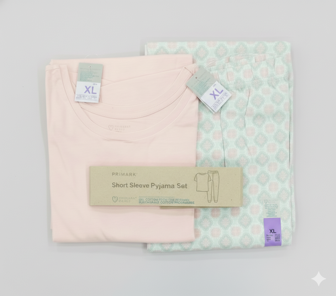 PRIMARK Short Sleeve Pyjama Sets (PJ Set) SIZE (Extra Large)
