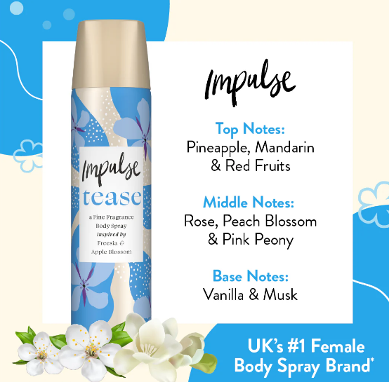 Impulse Tease Body Spray 75ml
