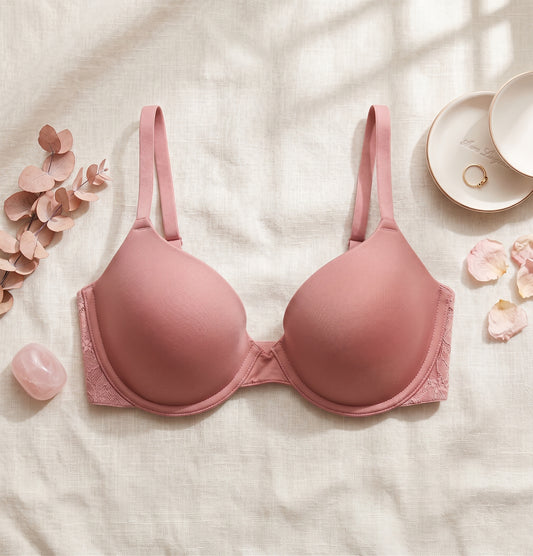 PRIMARK T-Shirt Bra (Brassieres) (Pack of 1) SIZE-32DD (Dark Tea Pink)
