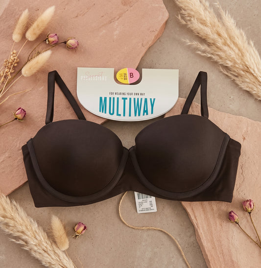 Primark Secret Possessions Multiway Bra (Brassieres) (Pack of 1) SIZE 36-B (Black)