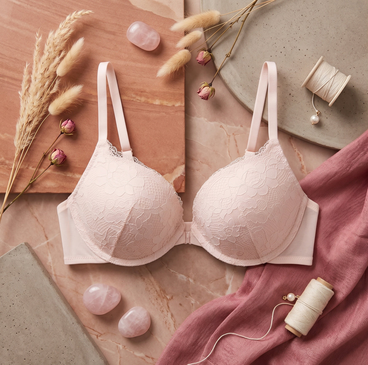 PRIMARK T-Shirt Bra (Brassieres) (Pack of 1) SIZE 36-C (Light Peach/Pinkish)