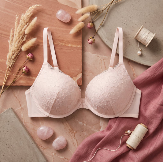 PRIMARK T-Shirt Bra (Brassieres) (Pack of 1) SIZE 36-C (Light Peach/Pinkish)