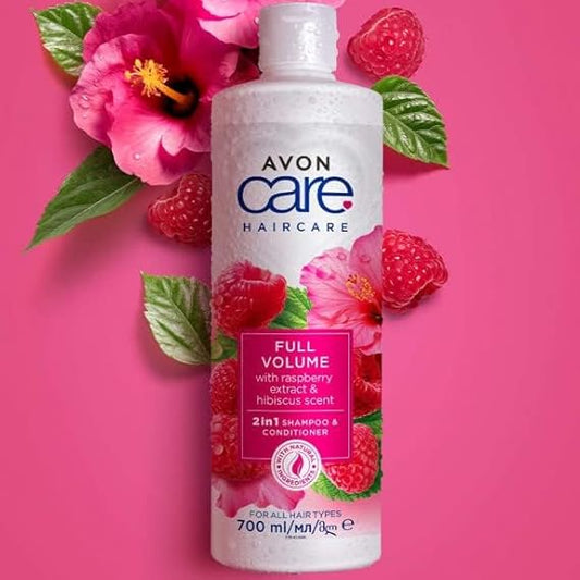 AVON Care Full Volume (Raspberry Extract & Hibiscus Scent) 2in1 Shampoo & Conditioner 700ml