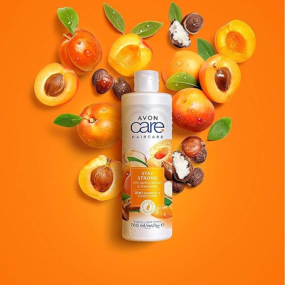 AVON Care Stay Strong (Apricot Extract & Shea Butter) 2in1 Shampoo & Conditioner 700ml