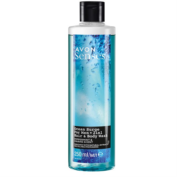 AVON Senses Ocean Surge Hair & Body Wash 250ml