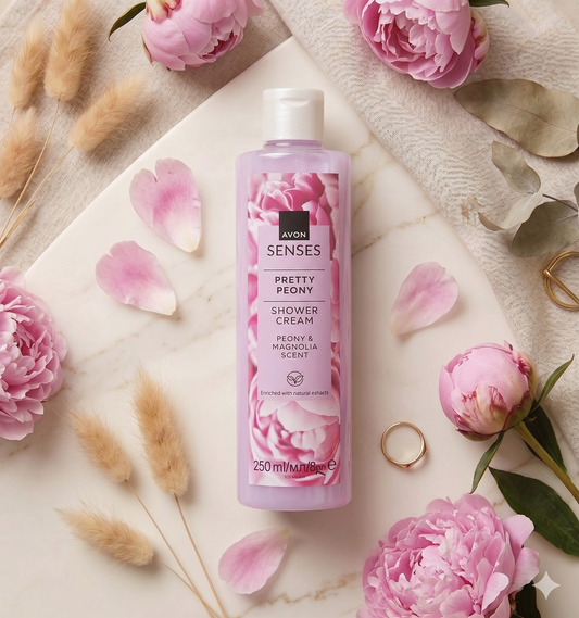 AVON Sense Pretty Peony Shower Cream (Peony & Magnolia Scent) 250ml