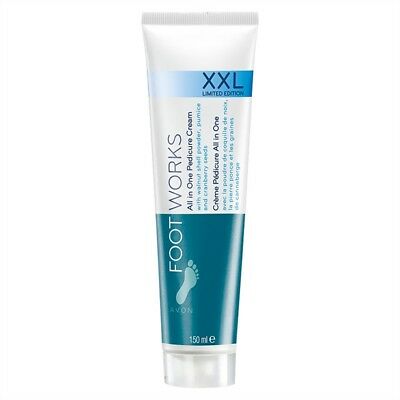AVON Foot Works All in One Pedicure Cream XXL with walnut shell powder, pumice and cranberry seeds 150ml