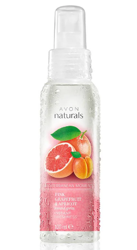 AVON Naturals Mediterranean Moments Pink Grape Fruit & Apricot Scented Spritz (Body Mist)100ml