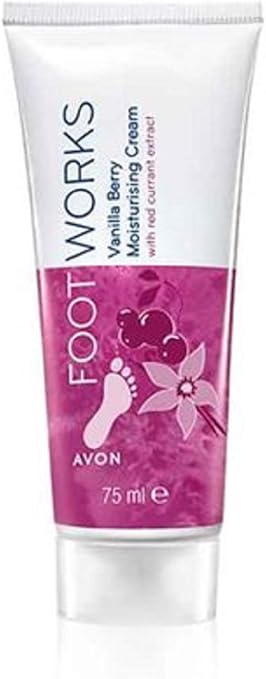 AVON Foot Works Vanilla Berry Moisturizing Cream with redcurrant extract 75ml
