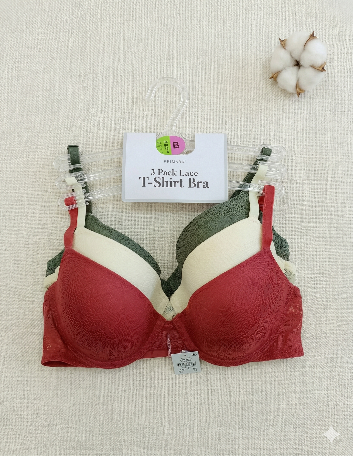 PRIMARK Bra (Brassieres) (Pack of 1, Pack of 2 and Pack of 3) SIZE 34-B