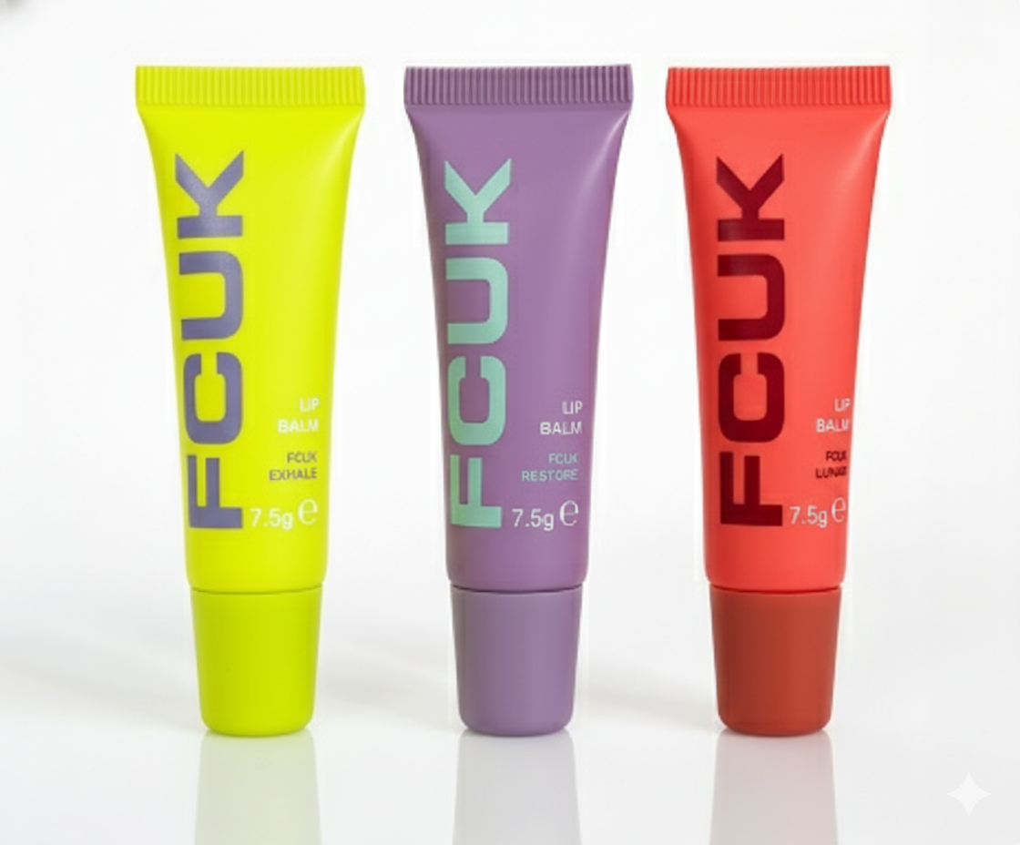 FCUK The Glossy One Lip Balm 7.5g ( Lunar, Restore & Exhale)