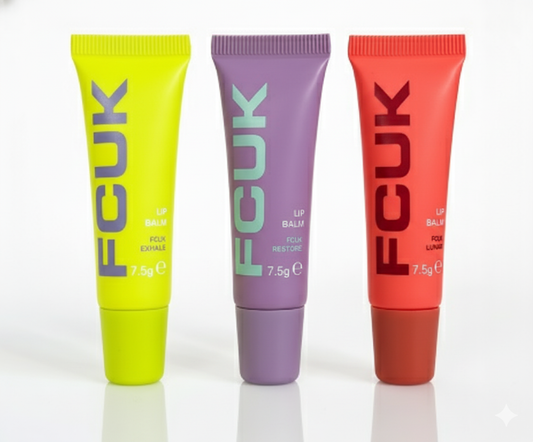 FCUK The Glossy One Lip Balm 7.5g ( Lunar, Restore & Exhale)