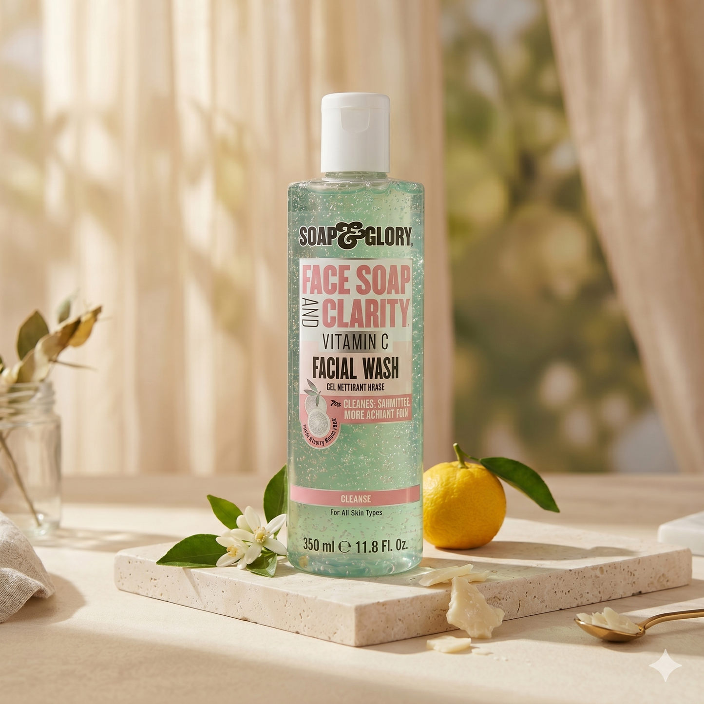 Soap & Glory Face Soap & Clarity Facial Wash with Vitamin C 350ml