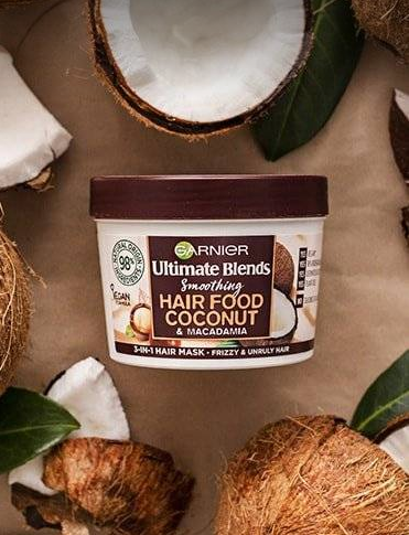 Garnier 3 in 1 Coconut & Macadamia Smoothing Hair Food Mask 400ml