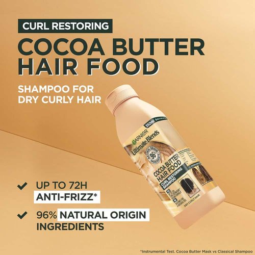 Garnier Curl Restoring Hair Food Cocoa Butter Shampoo for Dry Curly Hair 350ml