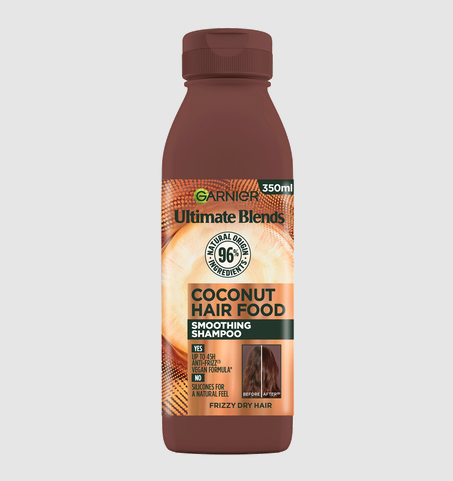 Garnier Smoothing Hair Food Coconut & Macadamia Shampoo for Frizzy & Unruly Hair 350ml