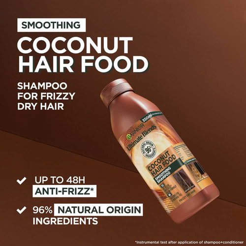 Garnier Smoothing Hair Food Coconut & Macadamia Shampoo for Frizzy & Unruly Hair 350ml