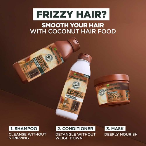 Garnier Smoothing Hair Food Coconut & Macadamia Shampoo for Frizzy & Unruly Hair 350ml