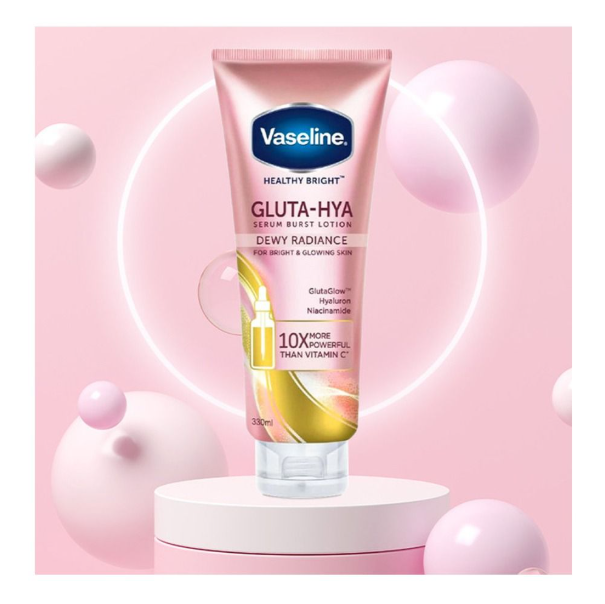 Vaseline Dewy Radiance GLUTA_HYA Serum Burst Lotion (Bright & Glowing Skin) 330ml