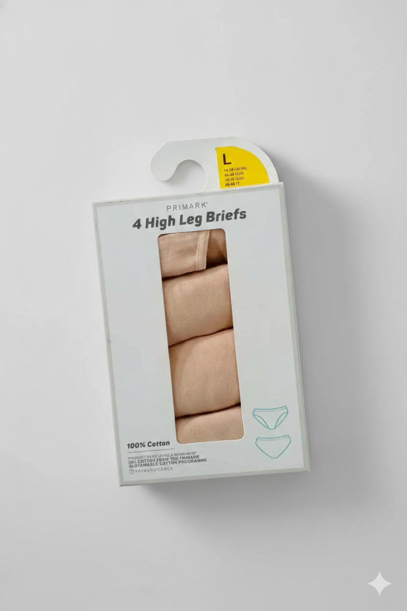 PRIMARK Bikini-Briefs-Underwear-Knickers-Pants-Panties (Cotton Rich & 100% Cotton) SIZE (Large)