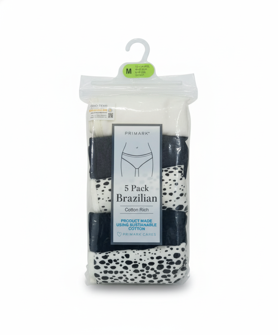 PRIMARK Bikini-Briefs-Underwear-Knickers-Pants-Panties (Cotton Rich & 100% Cotton) SIZE (Medium)