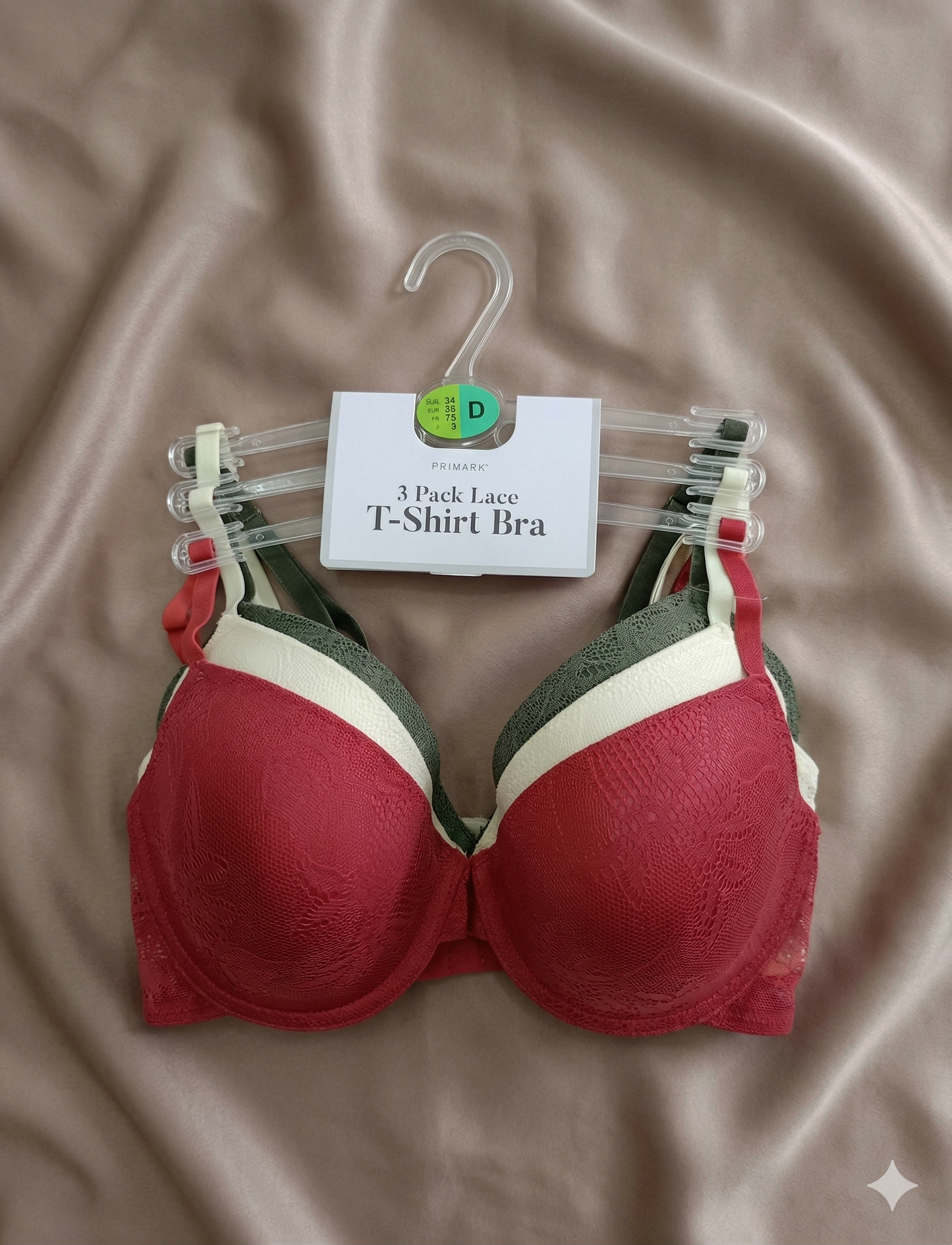 PRIMARK Bra (Brassieres) (Pack of 1 & Pack of 3) SIZE 34-D & 34-DD