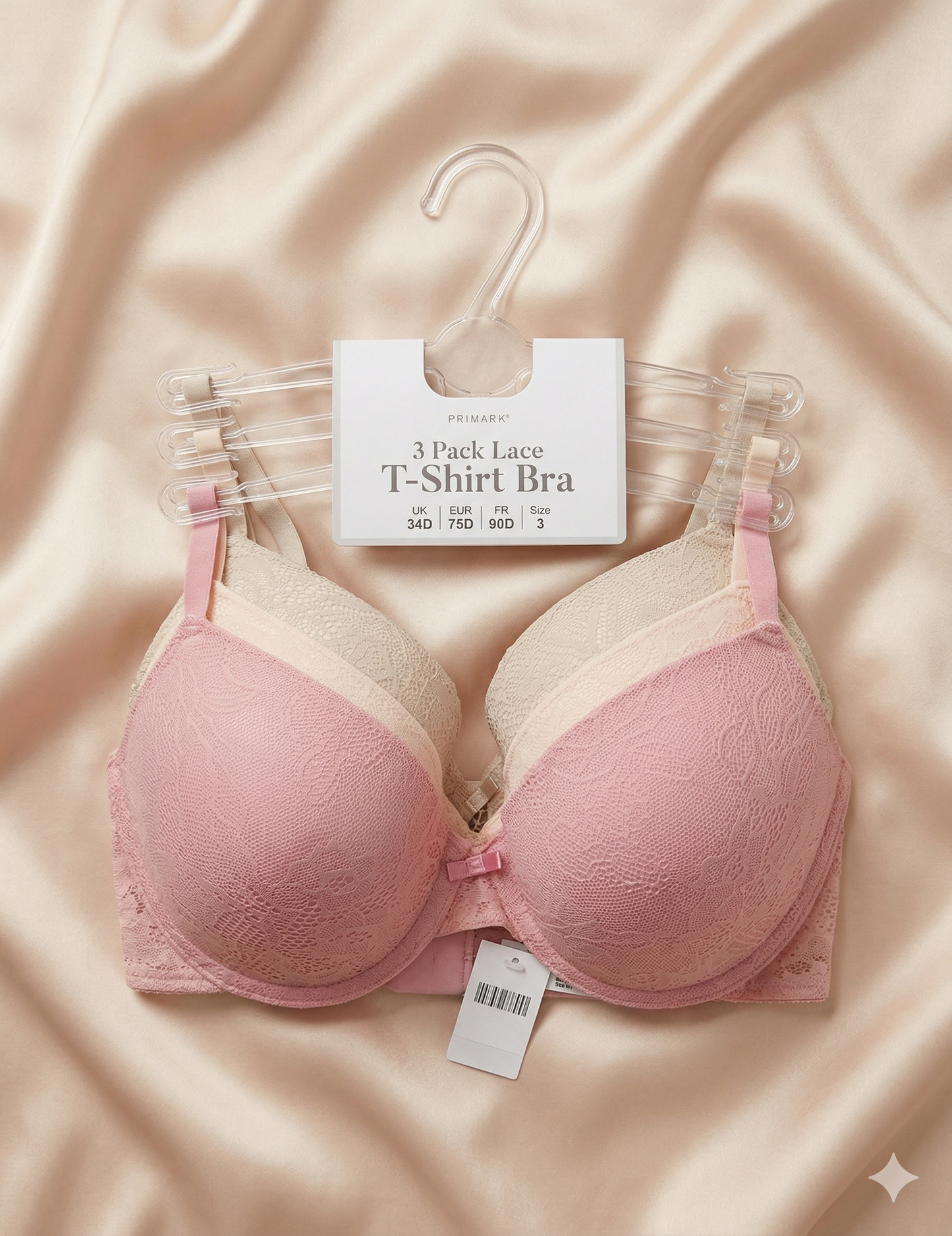 PRIMARK Bra (Brassieres) (Pack of 1 & Pack of 3) SIZE 34-D & 34-DD