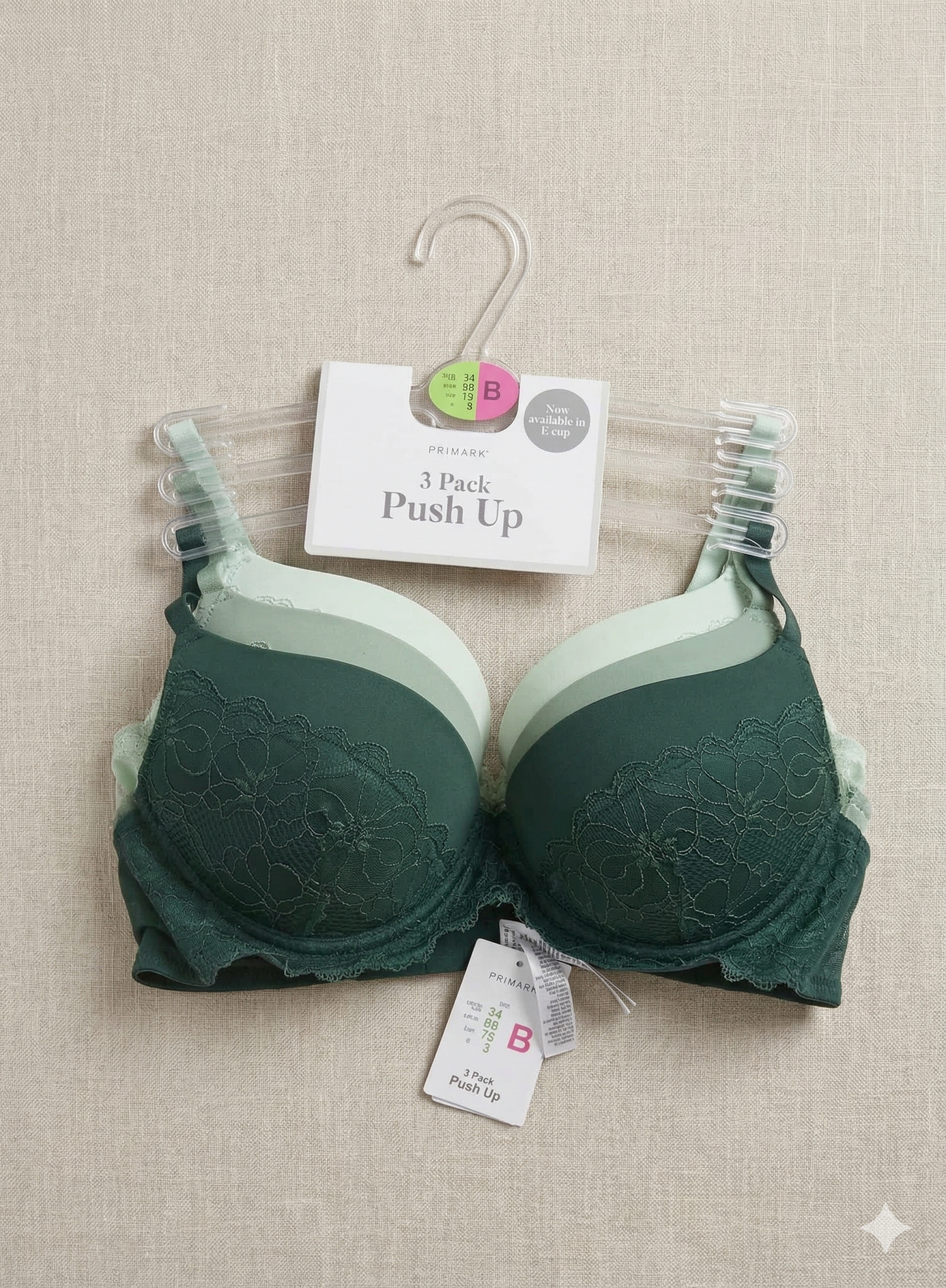 PRIMARK Bra (Brassieres) (Pack of 1, Pack of 2 and Pack of 3) SIZE 34-B