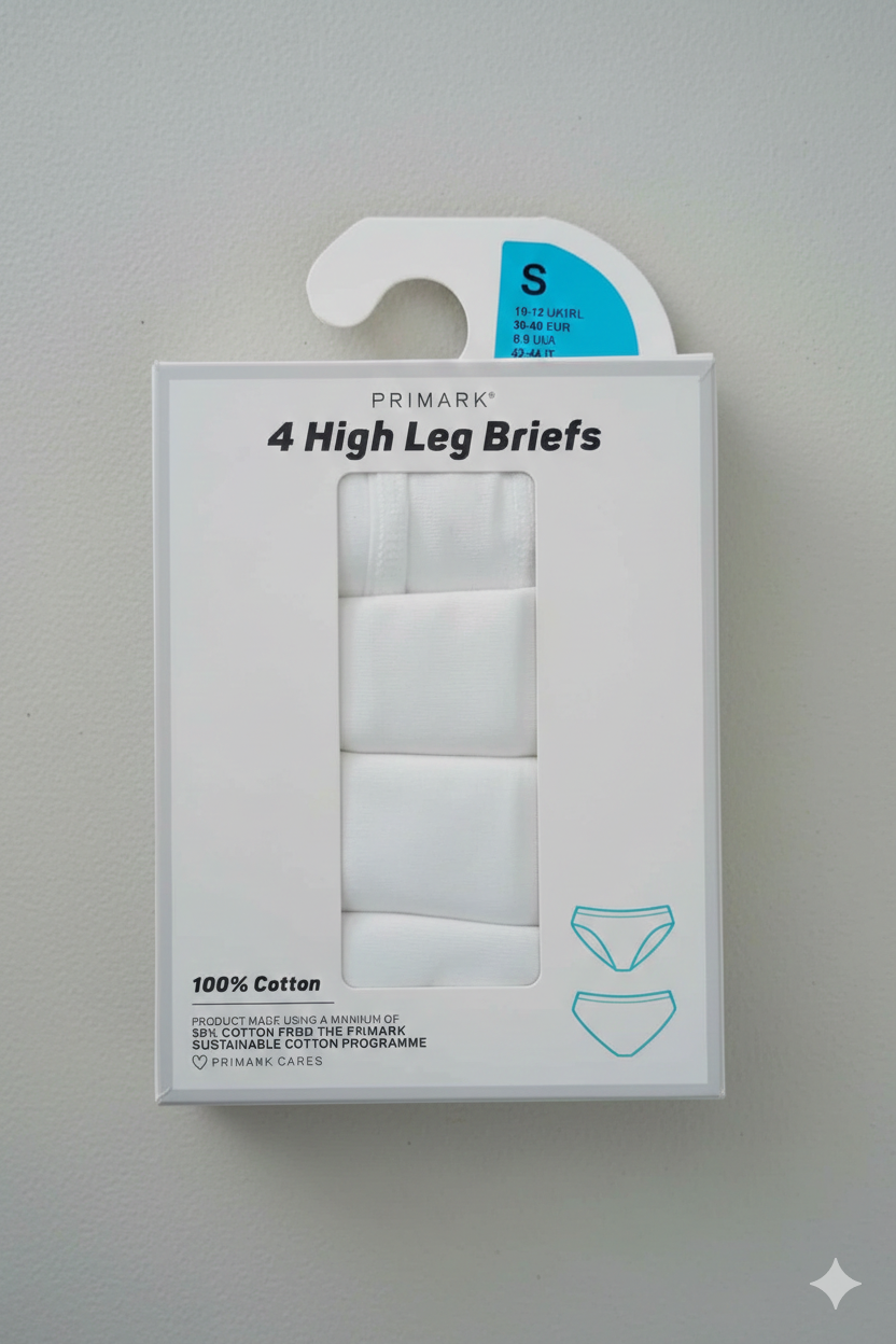 PRIMARK Bikini-Briefs-Underwear-Knickers-Pants-Panties (Cotton Rich & 100% Cotton) SIZE (Small)