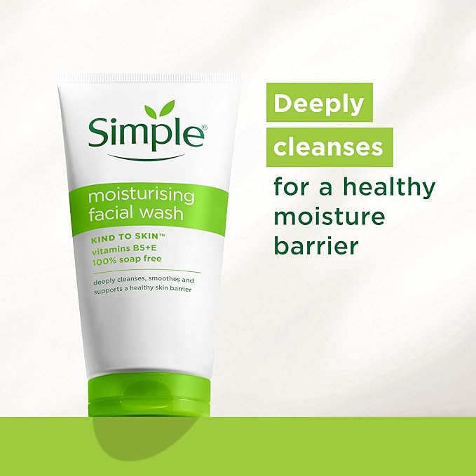 SIMPLE Kind to Skin Moisturizing Facial Wash with Pro Vitamins B-5+E 150ml