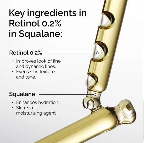 The Ordinary Retinol 0.2% in Squalane (Highly Stable Water free Solution of Pure Retinol) 30ml