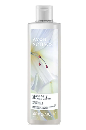 AVON Senses White Lily Shower Cream: White Lily & Musk - 250ml