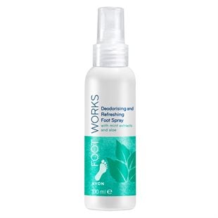 AVON Foot Works Deodorizing & Refreshing Foot Spray with Mint & Aloe - 100ml