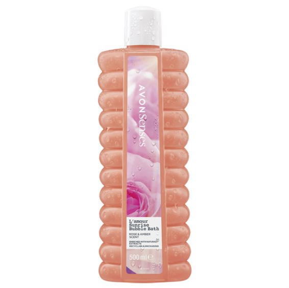 Avon Sense L'Amour Sunrise Bubble Bath (Rose & Amber Scent) 1-Litre (1000ml)