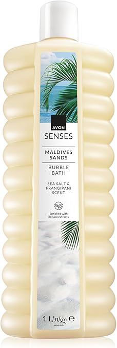 Avon Sense Maldives Sand Bubble Bath (Sea Salt & Frangipani Scent) 1-Litre (1000ml)