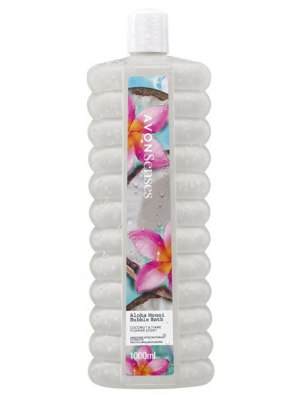 Avon Sense Aloha Manoi Bubble Bath (Coconut & Tiare Flower Scent) 1-Litre (1000ml)