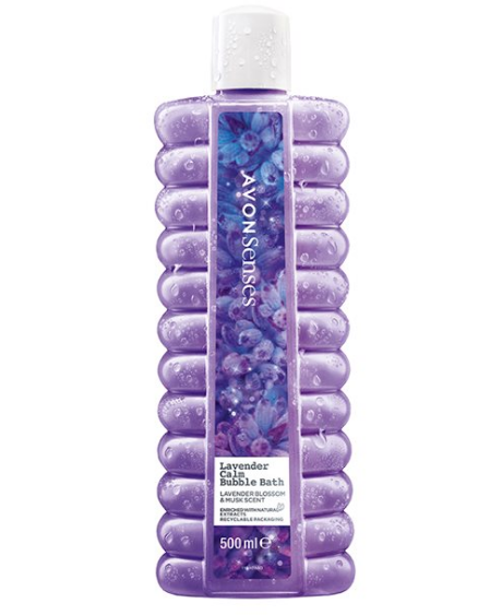 Avon Sense Lavender Calm Bubble Bath (Lavender Blossom & Musk Scent) 1-Litre (1000ml)