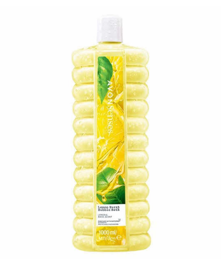 Avon Sense Lemon Burst Bubble Bath (Lemon & Basil) 1-Litre (1000ml)