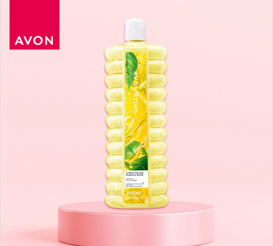 Avon Sense Lemon Burst Bubble Bath (Lemon & Basil) 1-Litre (1000ml)