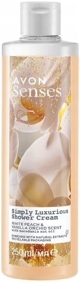 AVON Sense Simply Luxurious Shower Cream (Peach & Vanilla Orchid Scent) 250ml