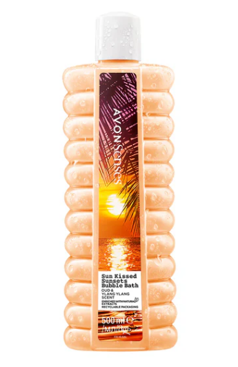 Avon Sense Sun Kissed Sunset Bubble Bath (Oud & Ylang Ylang Scent) 1-Litre (1000ml)