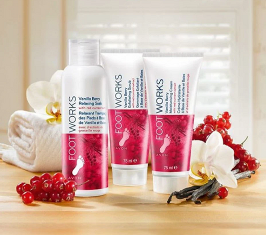 AVON Foot Works Vanilla Berry Exfoliating Scrub 75ml