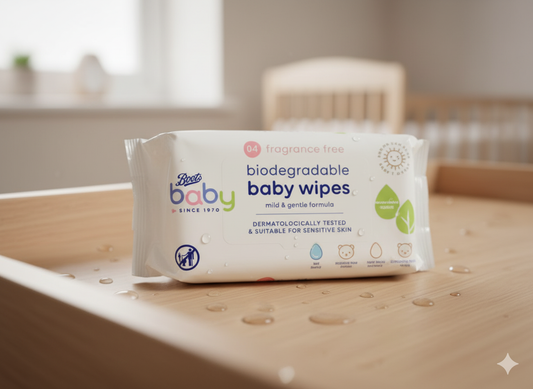 Boots Baby Biodegradable Fragrance Free Wipes (64*4 Wipes)